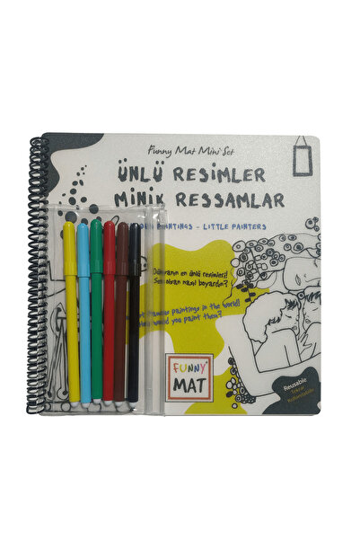 Akademi Çocuk Funny Mat Mini Set Ünlü Resimler Minik Ressamlar (Kalemli) 1159