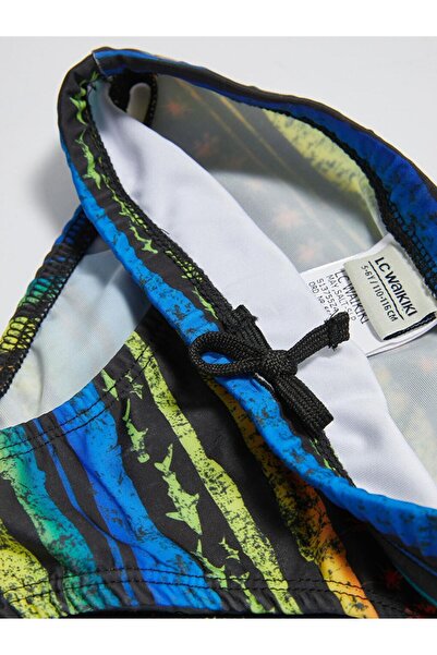 LC Waikiki Boy's Black Printed Lqj Swimsuit