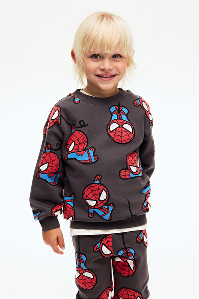 H&M 2 Parçalı Baskılı Sweatshirt Set