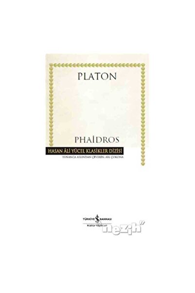 TÜRKİYE İŞ BANKASI KÜLTÜR YAYINLARI Phaidros