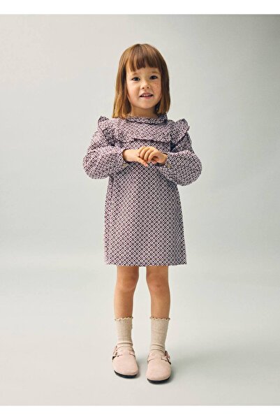 MANGO Baby Volanlı desenli elbise