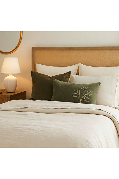 pinoxi 140cm Ahşap Çerçeveli File Kumaş Ayaklı Yatak Başlığı genişlik 140 cm