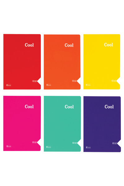 KESKİN COLOR Cool PP Kapak Dikişli Çizgisiz Defter A4 60 Yaprak 321840-99