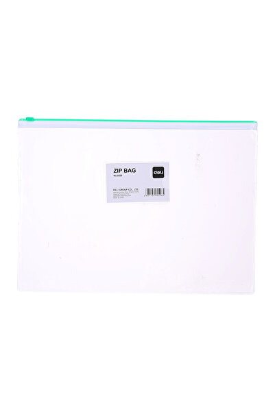 Deli PVC Fermuarlı ve Kartvizitli A4 Dosya Şeffaf 5526