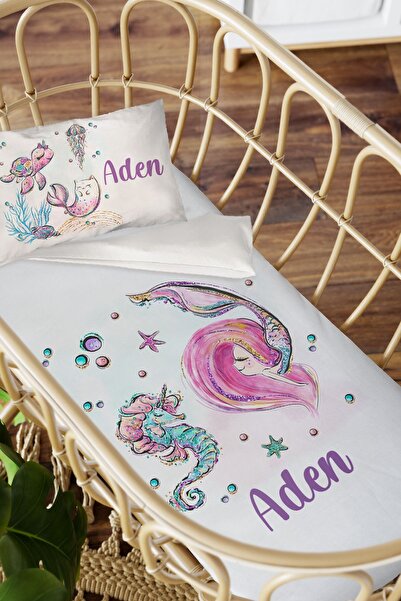 Homamia İsme Özel Anne Yanı 60x100 Beşik Uyku Nevresim Takımı