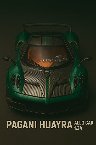 VARDEM OYUNCAK Alloy car model Pagani Huayra 1:24 yeşil sesli ışıklı buhar atan
