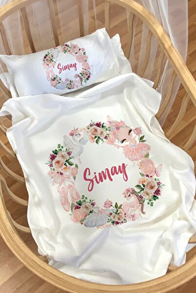 Homamia Isme Özel Pike Seti 70x120 Anne Yanı Ve Park Yatak Unicorn Ve Balerin