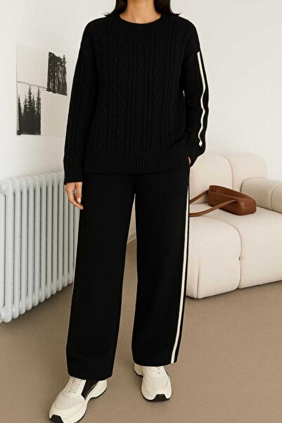 MAY MARA SET DE 2 PIECE DE TRICOTAT FEMEI CU MODEL DE PIELE DE VACĂ ȘI CU MÂN...