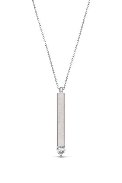 Silvano Jewelry 925 Ayar Gümüş Kişiye Özel Gizli Sütün Kolye