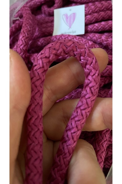 Makromİps MAKROME İP  10 metre/6.5-7 mm  DİKİLEBİLİR PAMUK TRESS KORDON HALAT...