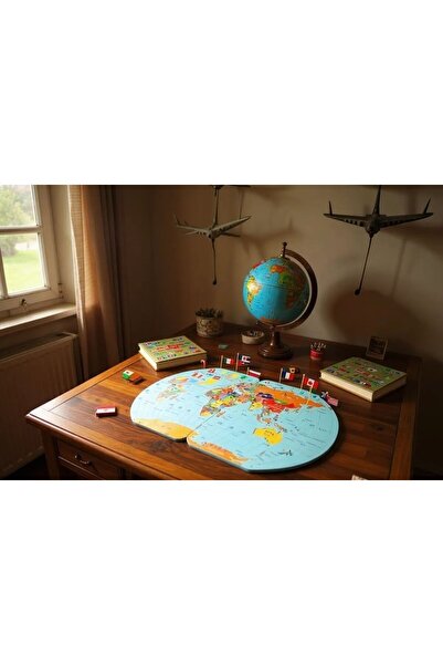 Depomiks Avm Wooden 36 World Flags Game I'M Learning Countries World Atlas with Flags