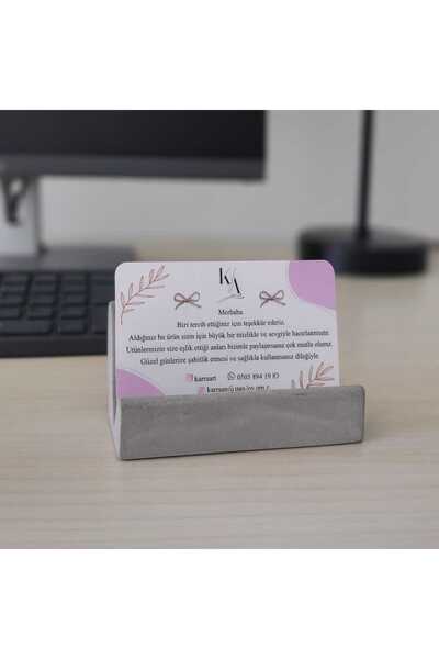 KARRA حامل بطاقات العمل الخرساني الرمادي منظم سطح المكتب