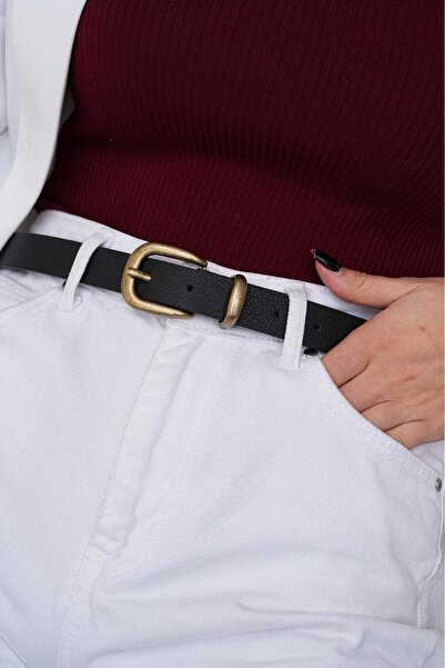 MODAM HİFA Antique Buckle Women's Belt Trouser Belt Classic Belt