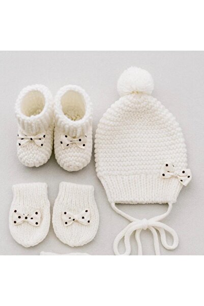 AXXAN Newborn Boy Girl Baby Set Hospital Exit Set Hat Gloves Booties Socks Set Set of 3 0/12 Months