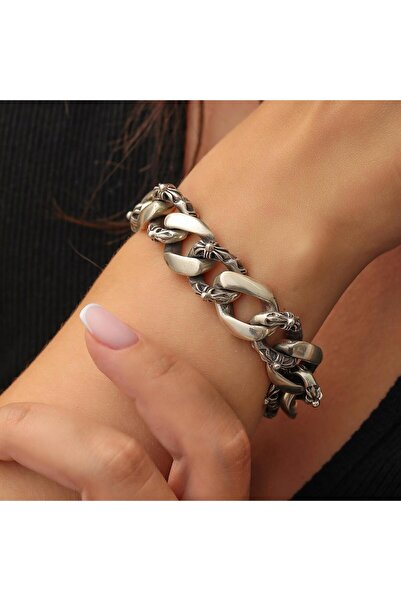 Nusret Takı 925 Ayar Gümüş Otantik Zincir Bileklik