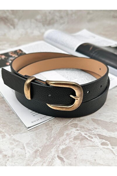MODAM HİFA Antique Buckle Women's Belt Trouser Belt Classic Belt