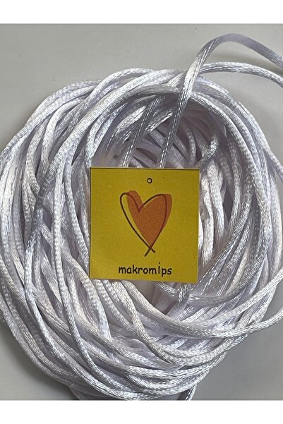 Makromİps 2 mm Thick Flosh Cord 1 Spol (100 Yrd) Rat Tail Jewelry Bracelet Evening Dress Lace Decoration Pack