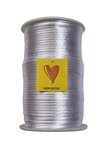 Makromİps 2 mm Thick Flosh Cord 1 Spol (100 Yrd) Rat Tail Jewelry Bracelet Evening Dress Lace Decoration Pack