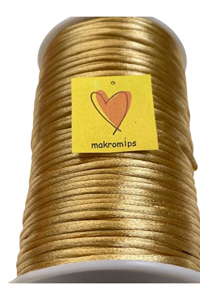 Makromİps 2 mm Thick Flosh Cord 1 Spol (100 Yrd) Rat Tail Jewelry Bracelet Evening Dress Lace Decoration Pack