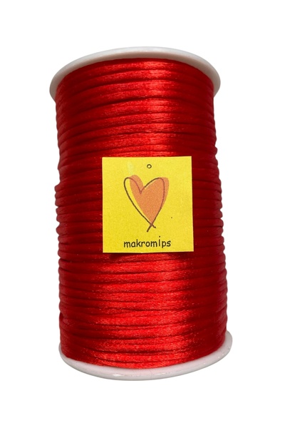 Makromİps 2 mm Thick Flosh Cord 1 Spol (100 Yrd) Rat Tail Jewelry Bracelet Evening Dress Lace Decoration Pack