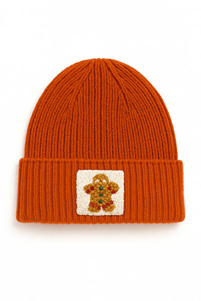 byebruketenci Beretă portocalie pentru copii cu ghimbir - Detaliu cu figurine...