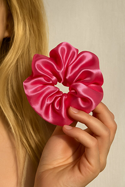 odaburada Ροζ γυναικεία σατέν λαστιχένια κορδέλα μαλλιών