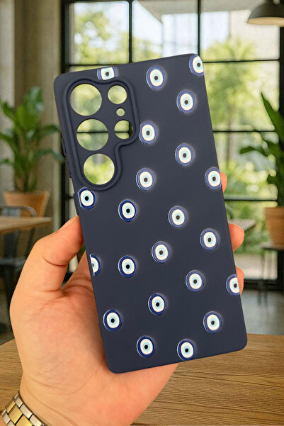 Vip Case Samsung Galaxy S25 Ultra- Nazar Boncuk Desenli Silikon Darbe Emici K...