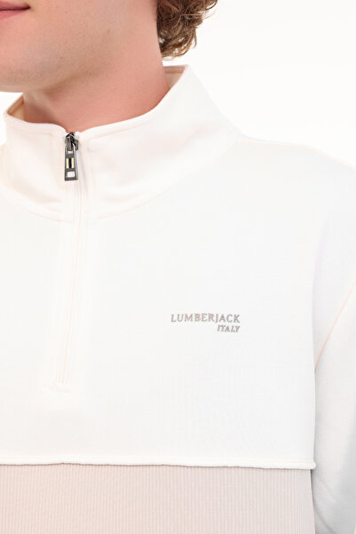 lumberjack Ανδρικό φούτερ ML LUKA 16ITL815 5PR Ecru