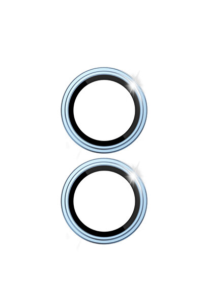 WIWU iPhone 17 Uyumlu LG-005 Falcon Anti Reflective Kamera Lens Koruyucu Açık Mavi