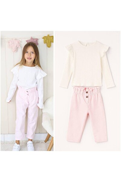 lilnest Girl's Blouse Pants Set