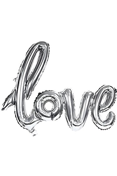 PartiCompany بالون فويل مكتوب عليه بالخط اليدوي “Love” – 40 بوصة (وردي، فضي، ذهبي، وردي) 🎈 ✨
