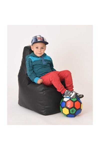 Pufrelax Fotoliu tip Scaun Sunlounger Junior, Material Piele Ecologica - Negru