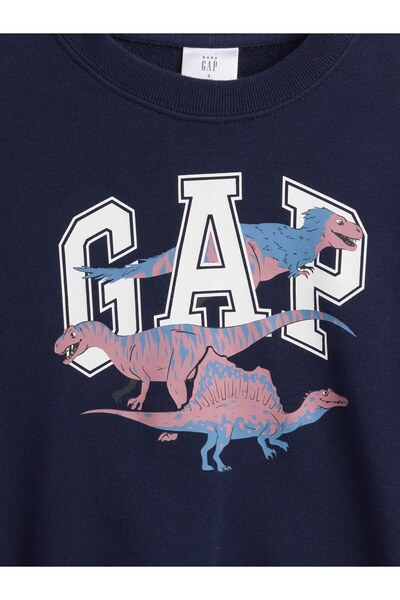 GAP Erkek Bebek Lacivert Relaxed Logo Sweatshirt
