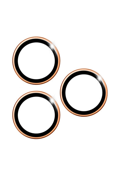 WIWU iPhone 17 Pro Uyumlu LG-003 Lens Guard Safir Kamera Lens Koruyucu Turuncu