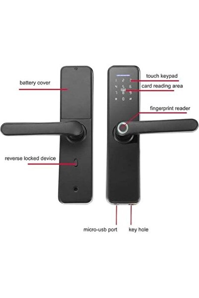 Smart Tech Tuya Fingerprint Lock, Smart Electronic Lock with Fingerprint, Password, Card, and Mechanical Key
