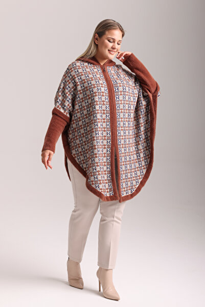 TOSIDRA TRİKO Triko Desenli kısa panço 1842