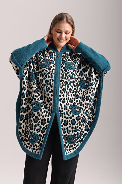 TOSIDRA TRİKO Triko Desenli kısa panço 1841