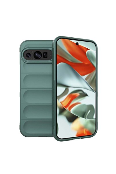 SKYDDAR INNOVATION Θήκη για Google Pixel 9 Pro XL, Magic Shield, Πατάκι σιλικόνης, σετ αυτοκόλλητων, Πράσινο