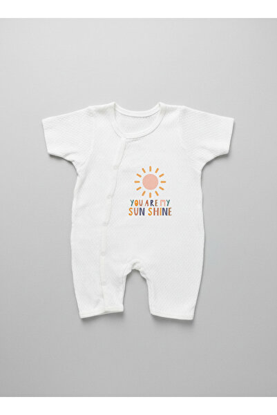 Tuğba Kuğu Jacquard Romper Bodysuit - Little Baby - You Are My Sunshine