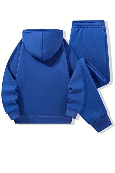 Keywest Children's Stitch Printed Oversize Hooded Sweatshirt - Tracksuit Set