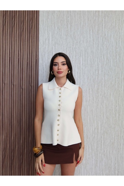 ESRAHELVACI Zero Sleeve Button Vest