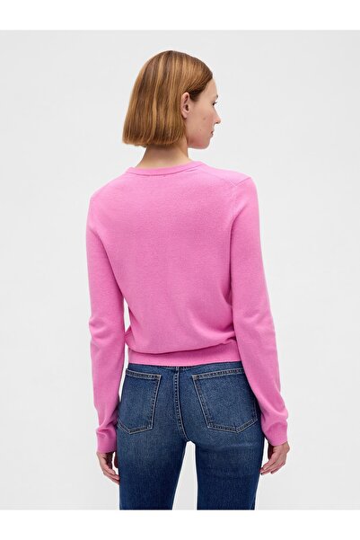 GAP Kadın Pembe CashSoft Crop Hırka