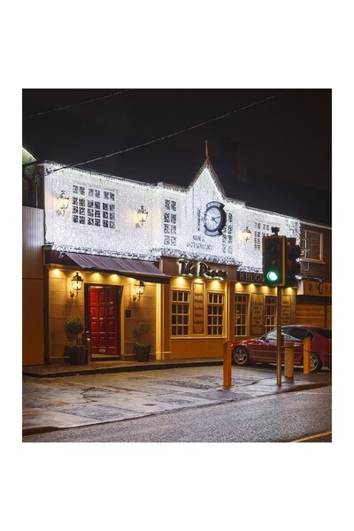 Bibilel Χριστουγεννιάτικη εγκατάσταση τύπου βροχής 5 μ. x 1 μ. 240 LED ψυχρό ...