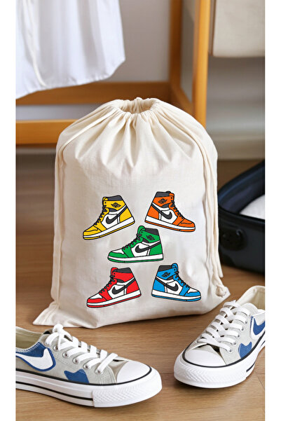 ÇANTAPAK Ayakkabı Saklama ve Taşıma Torbası Renkli Spor Ayakkabı Baskılı – 30x40 cm - 2 Adet