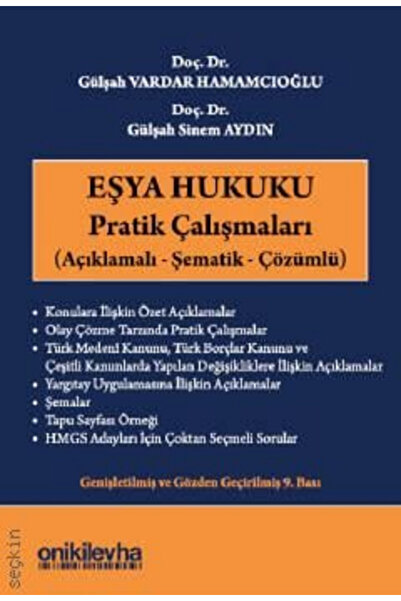 On İki Levha Yayıncılık Eşya Hukuku Pratik Çalışmaları Doç. Dr. Gülşah Vardar...