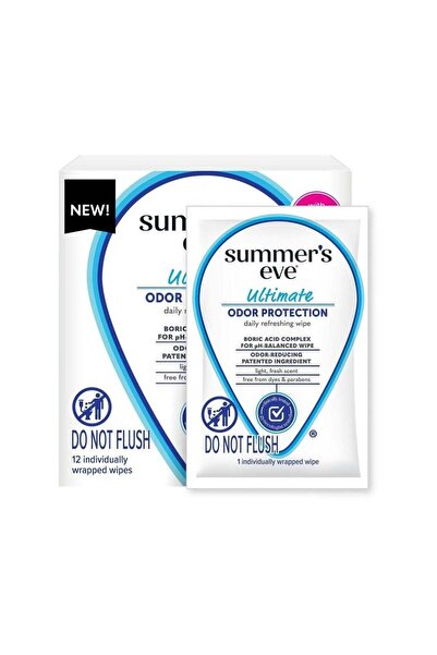 Summer's Eve مناديل سمرز إيف للحماية القصوى من الروائح الكريهة، 12 قطعة