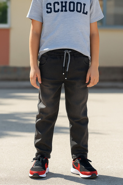 Yalçınoğlu Kids Flexible Lycra Children's School Pants I Relaxed Fit I All-Day Comfort for Kids