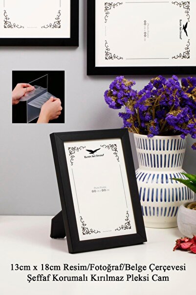 Raven Art Studio Ermitaj 13cm x 18cm Resim Fotoğraf Belge Poster Evrak Çerçev...