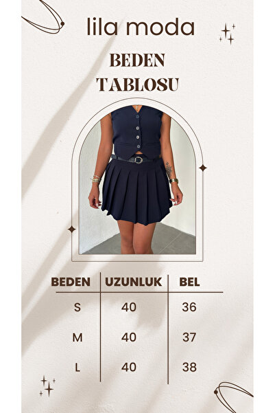 Lila Moda Women's Casual Mini Skirt Stylish Pleated Belted Fashion Trend