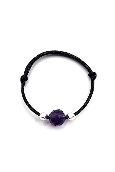 Lexy's Boutique Inel handmade, ajustabil, din argint 925, Lexy's Boutique, pietre sempretioase ametist